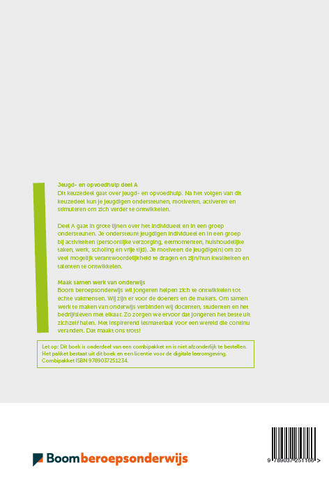 Keuzedeel  -  Jeugd- en opvoedhulp deel A achterkant