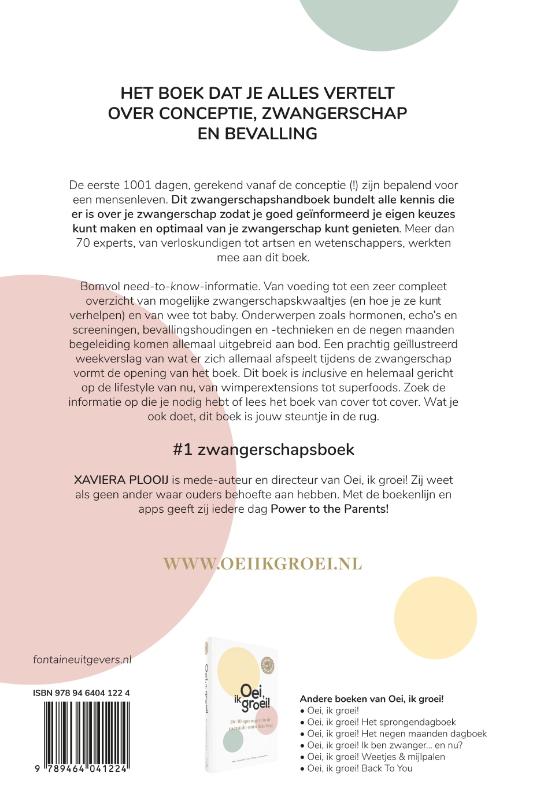 Hét zwangerschapshandboek / Oei, ik groei! achterkant