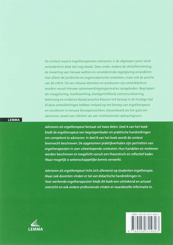 Adviseren als ergotherapeut achterkant