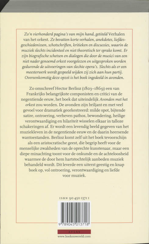 Avonden met het orkest achterkant