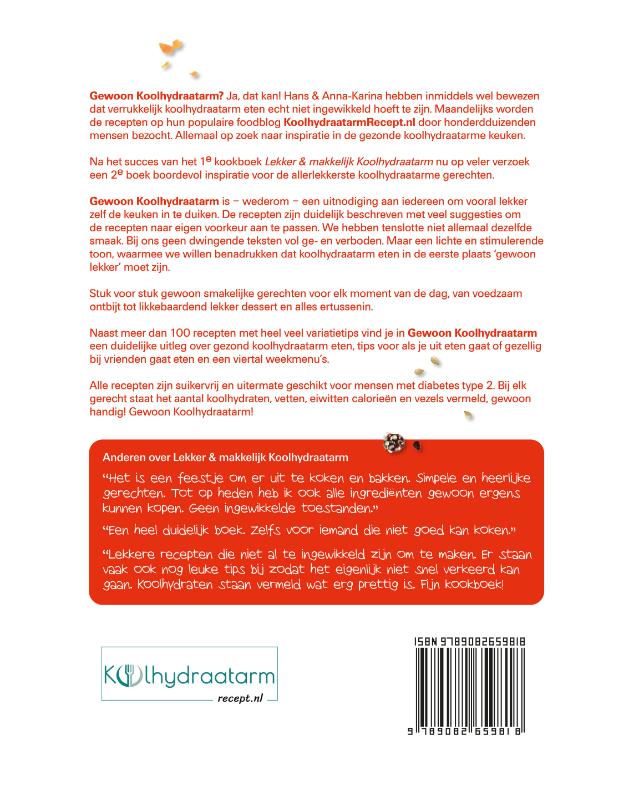Gewoon koolhydraatarm achterkant