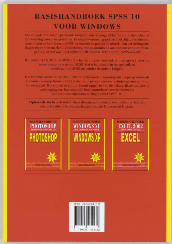 Basishandboek Spss 10 achterkant