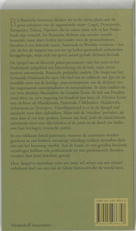 Spiegel Van De Russische Poezie achterkant