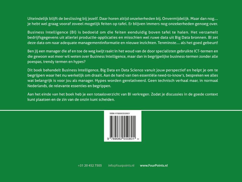 De 10 need-to-know's / Business Intelligence voor Managers / 1 achterkant