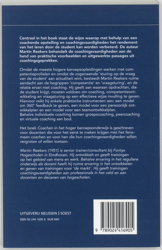 Coachen in het hoger beroepsonderwijs / PM-reeks achterkant