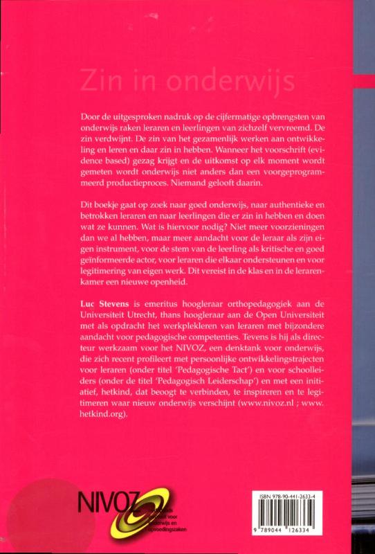 Zin in onderwijs achterkant