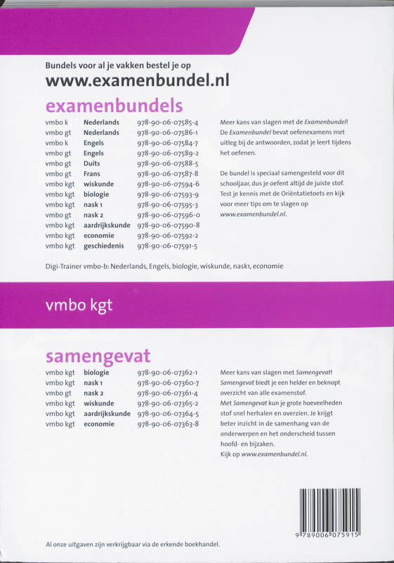 Examenbundel VMBO kgt geschiedenis 2010/2011 achterkant