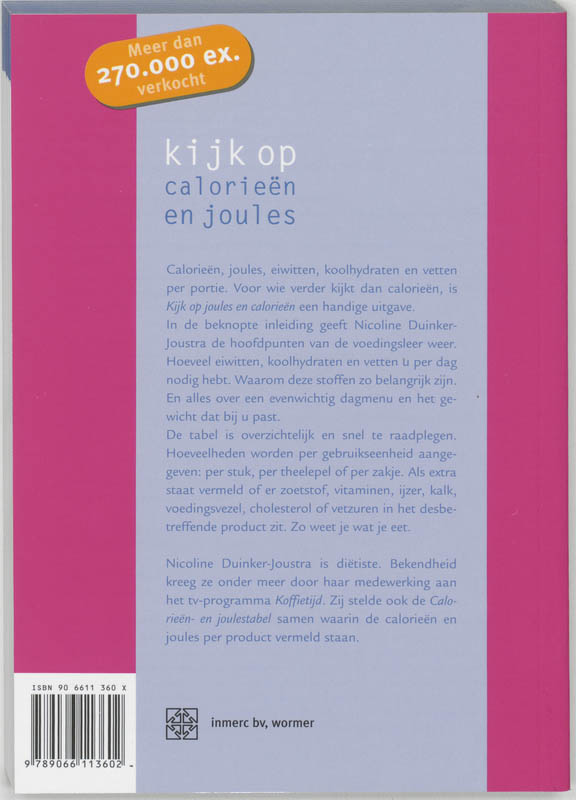 Kijk Op Calorieen En Joules achterkant