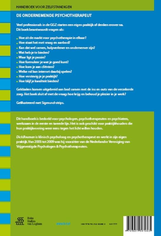 De ondernemende psychotherapeut achterkant