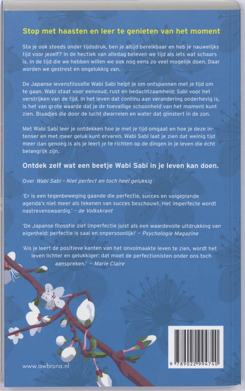 Wabi Sabi - Weinig Tijd En Toch Heel Gelukkig achterkant