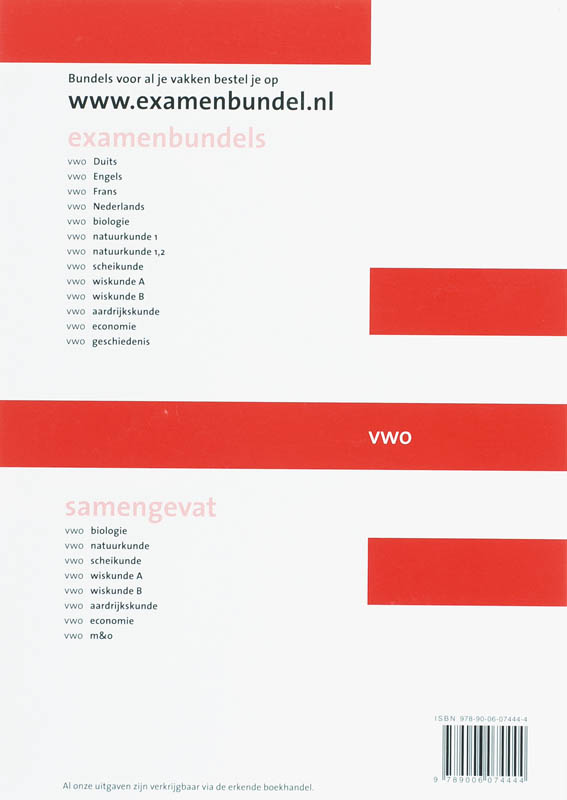 Examenbundel Natuurkunde 1,2 2007/2008 VWO achterkant