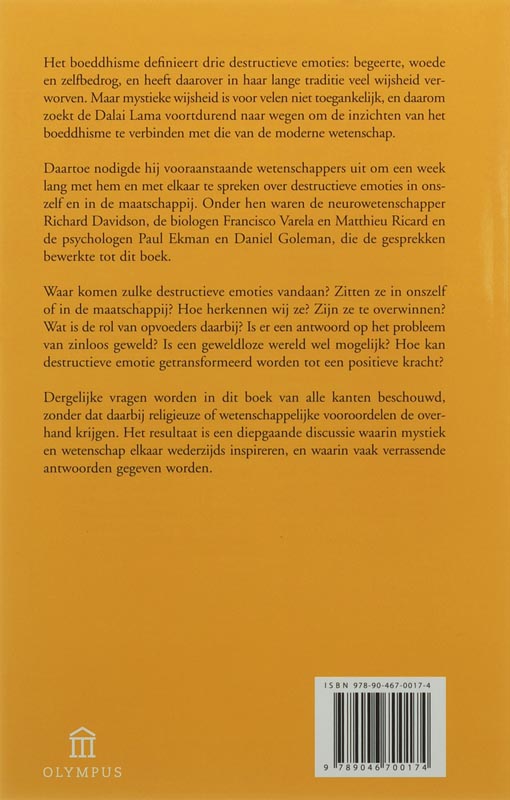 Destructieve emoties / Olympus achterkant