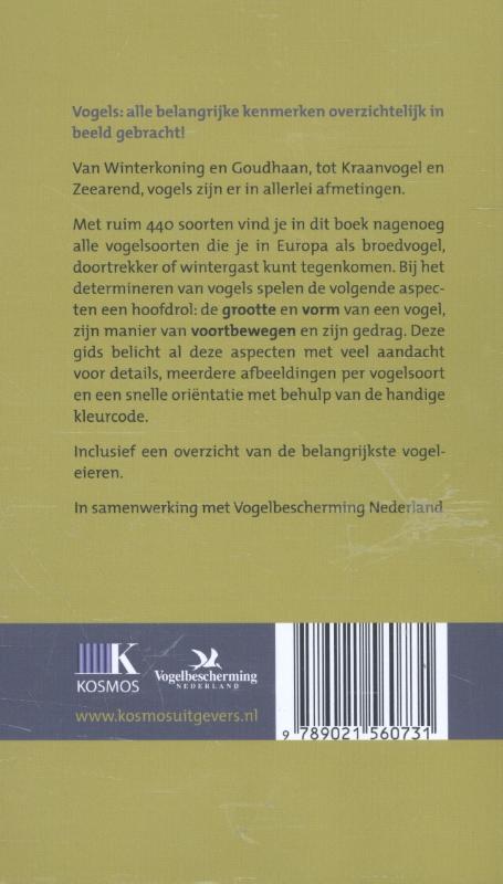 Kosmos Natuurgids Vogels / Kosmos Natuurgids achterkant