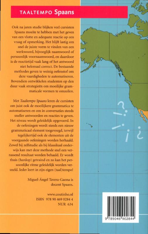 Taaltempo Spaans achterkant