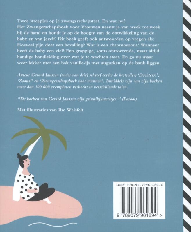 Zwangerschapsboek voor vrouwen achterkant