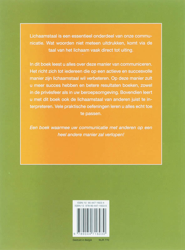 De juiste lichaamstaal achterkant