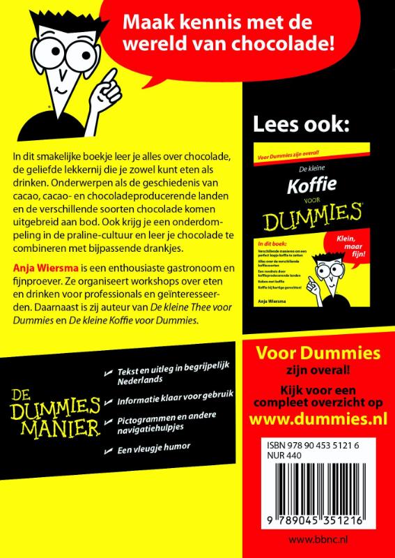 De kleine Chocolade voor dummies / Voor Dummies achterkant
