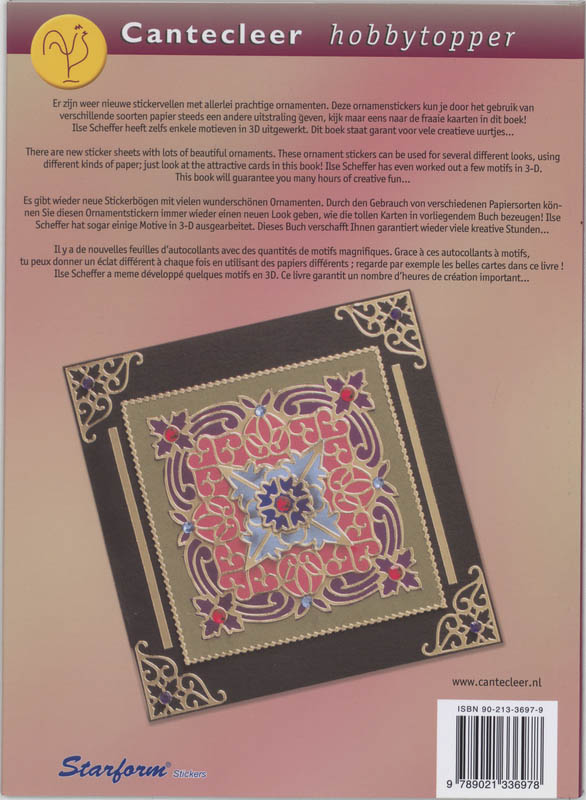 Ornament Stickers / Cantecleer hobbytopper achterkant