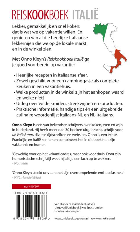 Reiskookboek Italië achterkant
