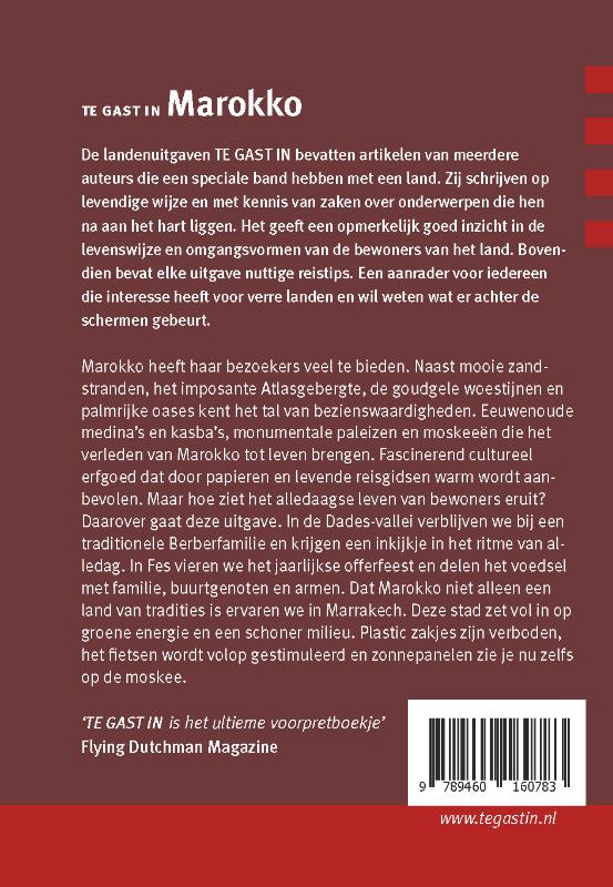 Te gast in pocket - Te gast in Marokko achterkant
