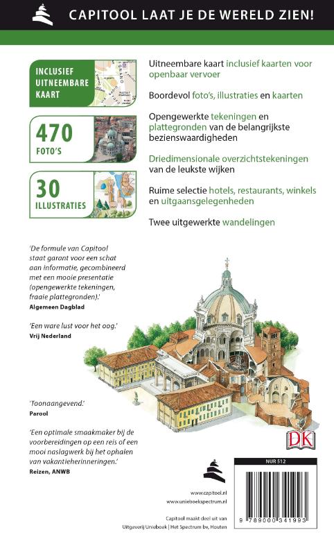 Milaan & de meren / Capitool reisgidsen achterkant