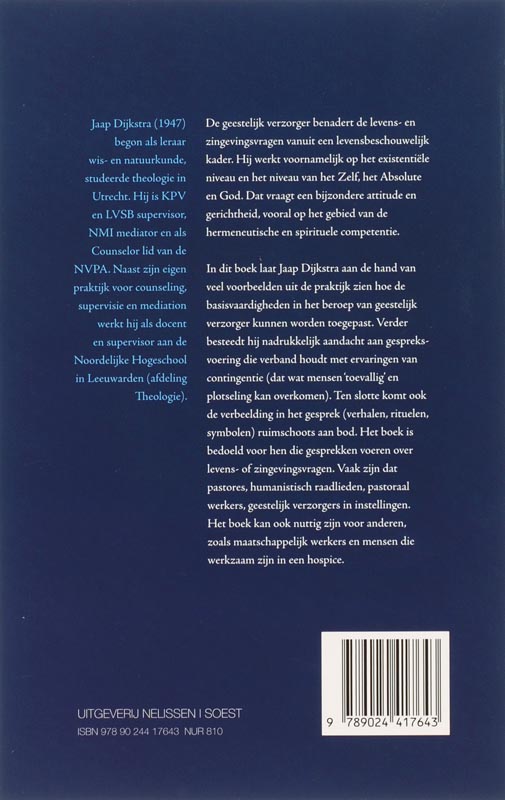 Gespreksvoering bij geestelijke verzorging / PM-reeks achterkant