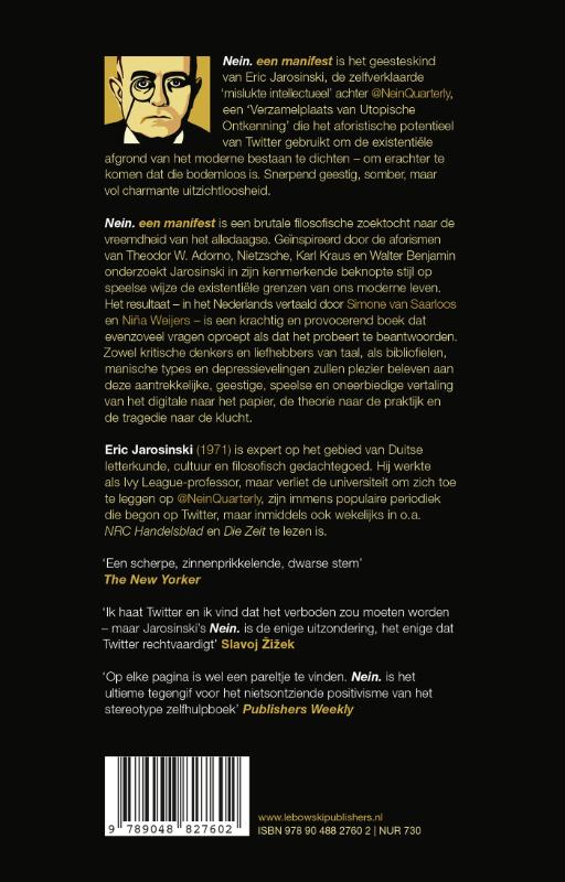 Nein, een manifest achterkant