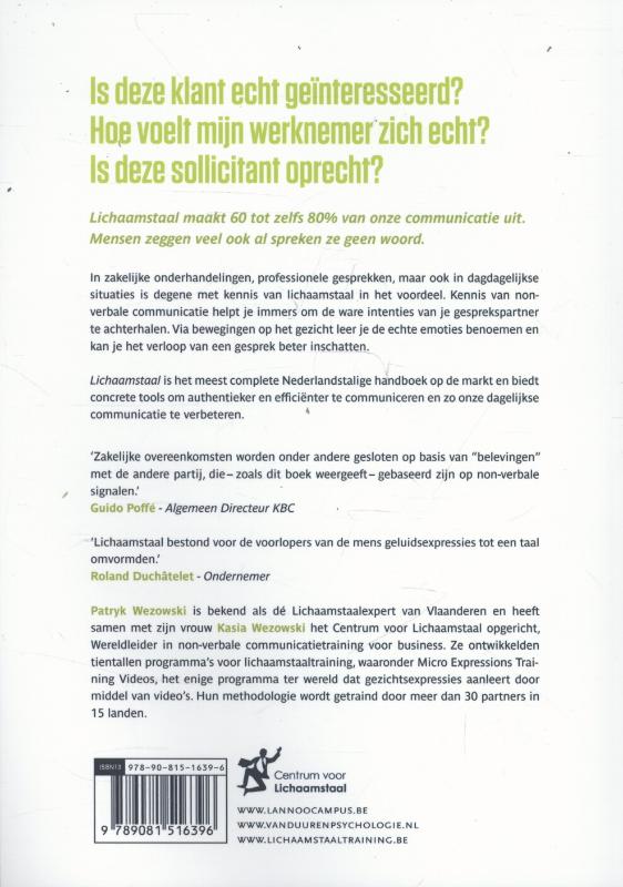 Lichaamstaal achterkant