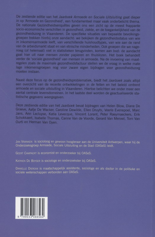 Armoede en sociale uitsluiting / Jaarboek 2007 / Sociale InZichten / 3 achterkant