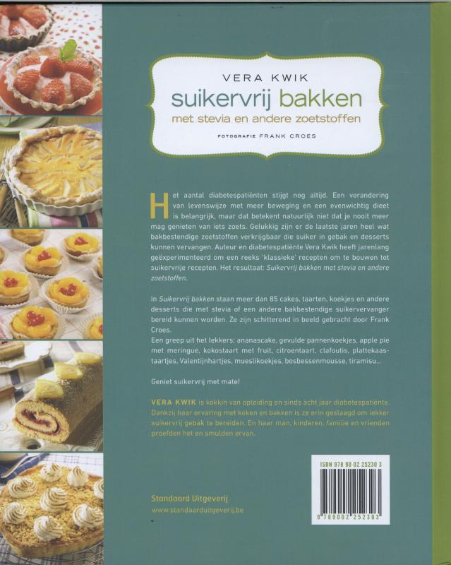 Suikervrij bakken met stevia en andere zoetstoffen achterkant