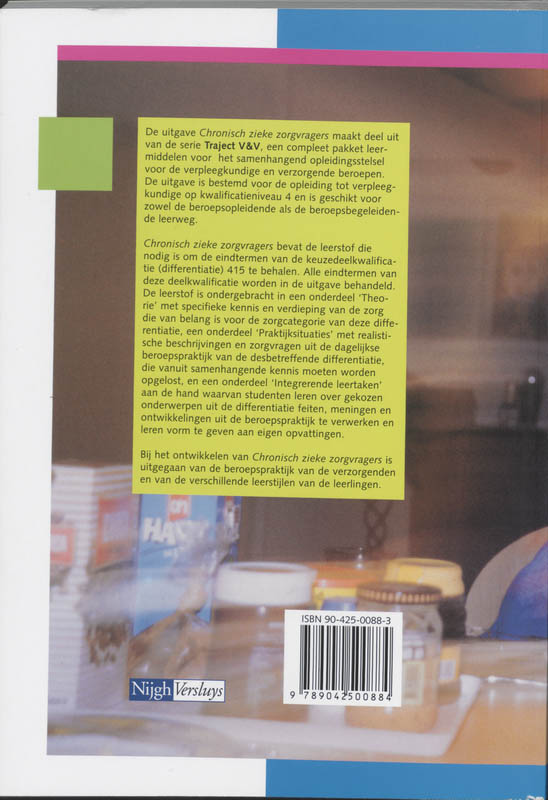 Traject V&V - Chronisch zieke zorgvragers 415 Theorieboek achterkant