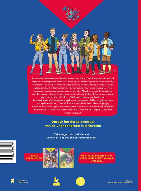 LikeMe Strips 3 -   Het schoolreglement achterkant