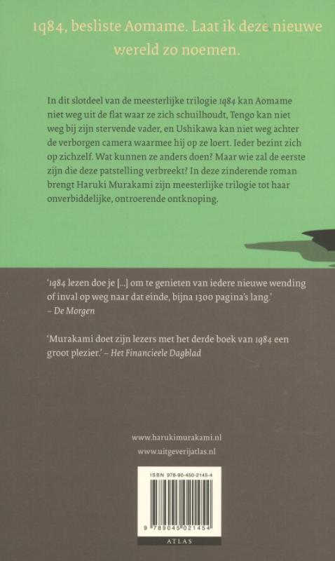 1Q84 (Boek Drie) achterkant