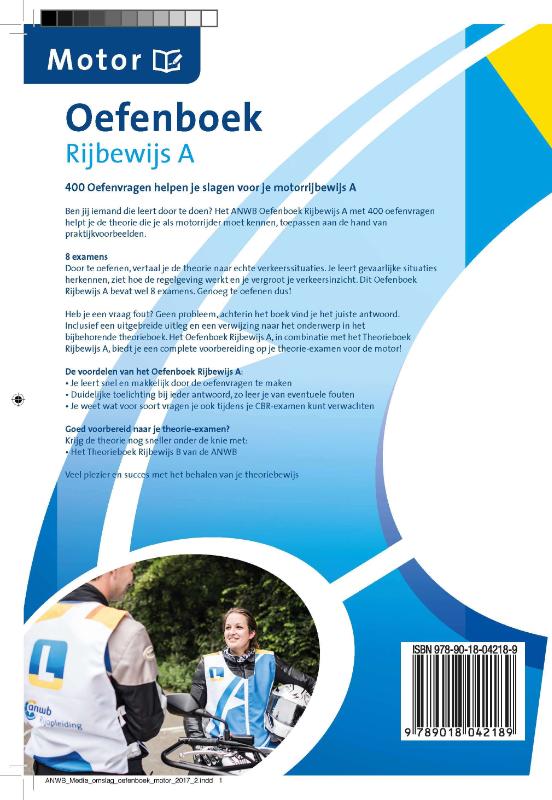 Oefenboek Rijbewijs A achterkant