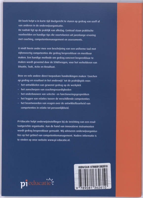 Coachen op gedrag en resultaat in het onderwijs achterkant