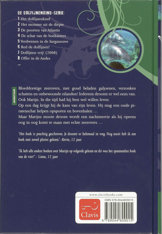 De schat van de boekaniers / Dolfijnenkind / 4 achterkant