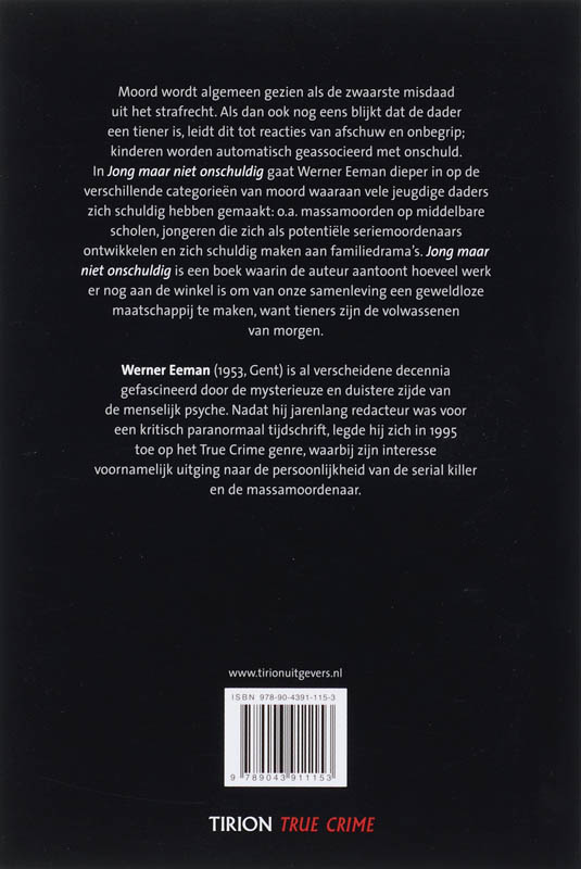 Jong Maar Niet Onschuldig achterkant