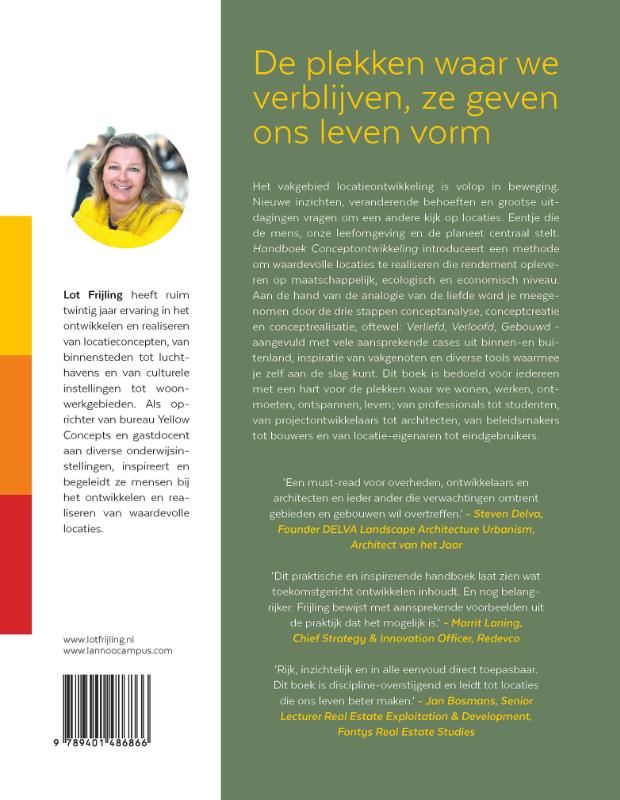Handboek conceptontwikkeling - In 3 stappen naar waardevolle locaties achterkant