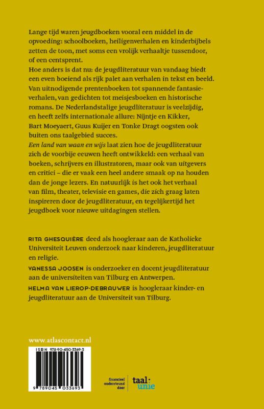 Een land van waan en wijs achterkant