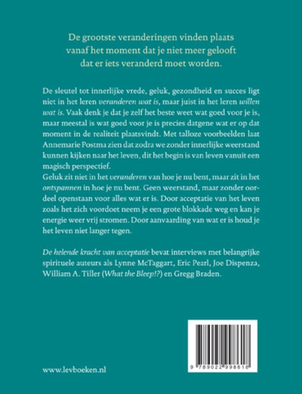 De helende kracht van acceptatie achterkant