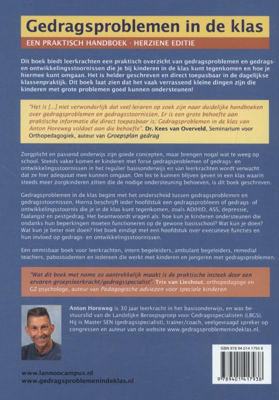 Gedragsproblemen in de klas achterkant