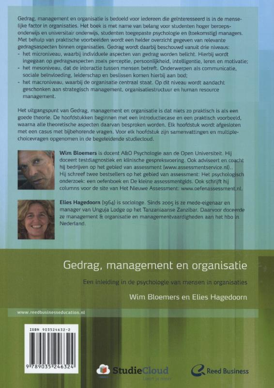 Gedrag, management en organisatie achterkant