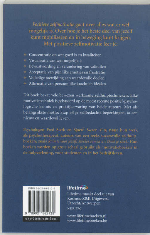 Positieve Zelfmotivatie achterkant