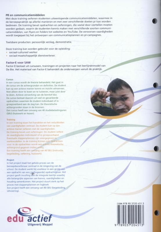 Factor-E PR en communicatiemiddelen Training achterkant