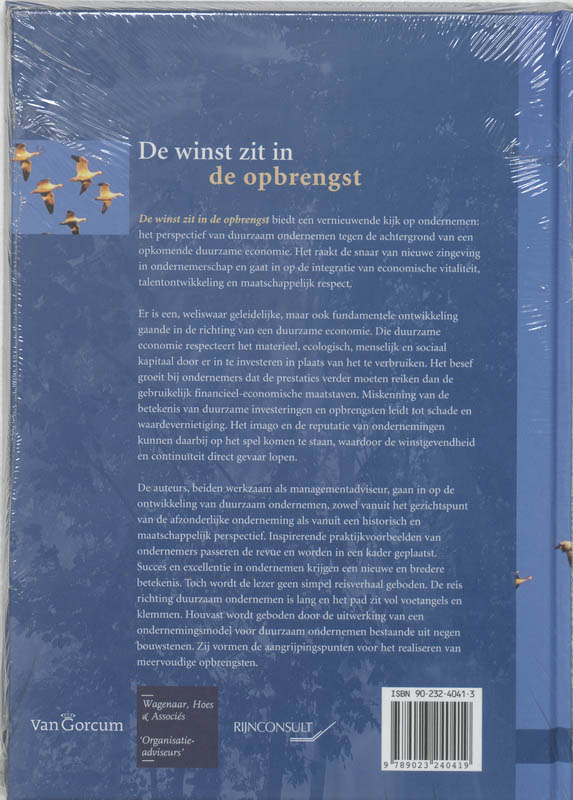 De Winst Zit In De Opbrengst achterkant