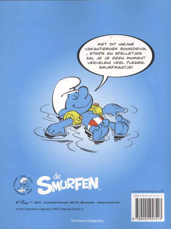 De Smurfen - Vakantieboek achterkant