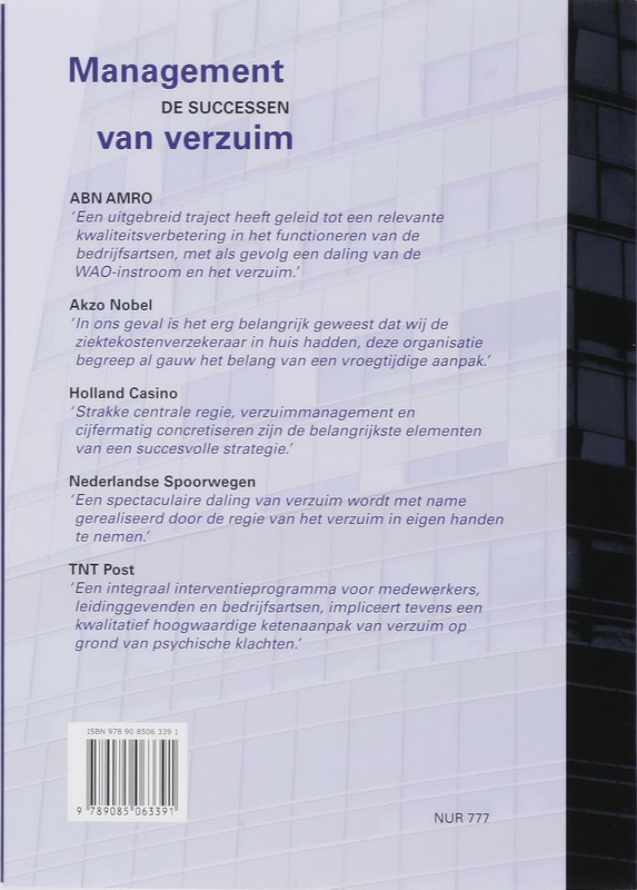 Management Van Verzuim achterkant