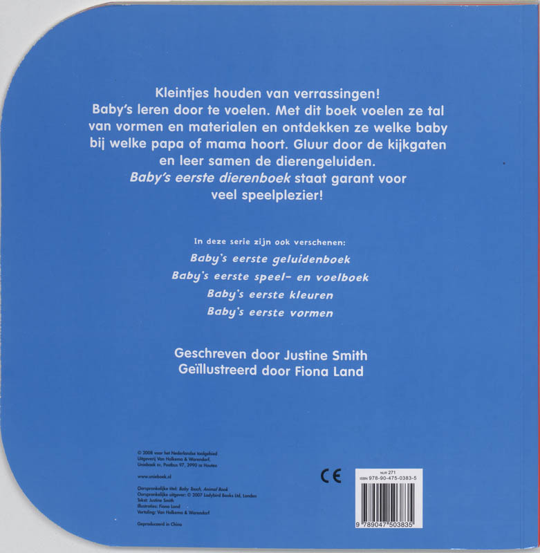 Baby's Eerste Dierenboek achterkant