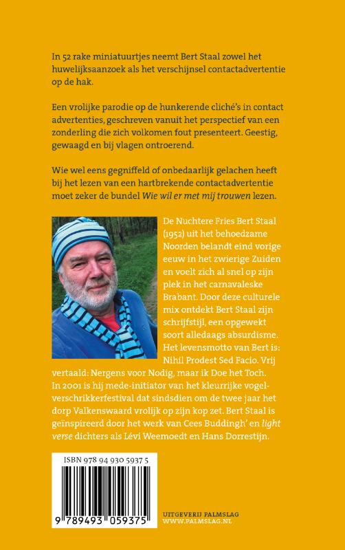 Wie wil er met mij trouwen achterkant