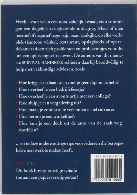 Survivalhandboek Werk Wcs achterkant